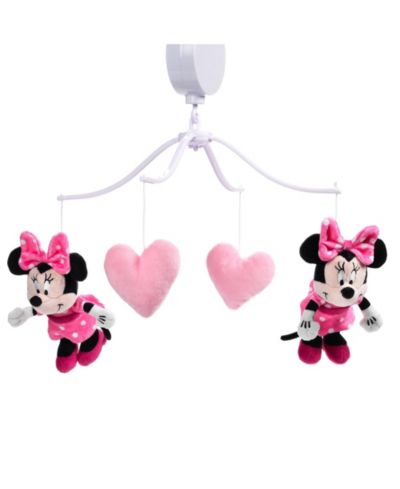 Музыкальная мобиль для детской кроватки Lambs and Ivy Disney Minnie Mouse Love Pink