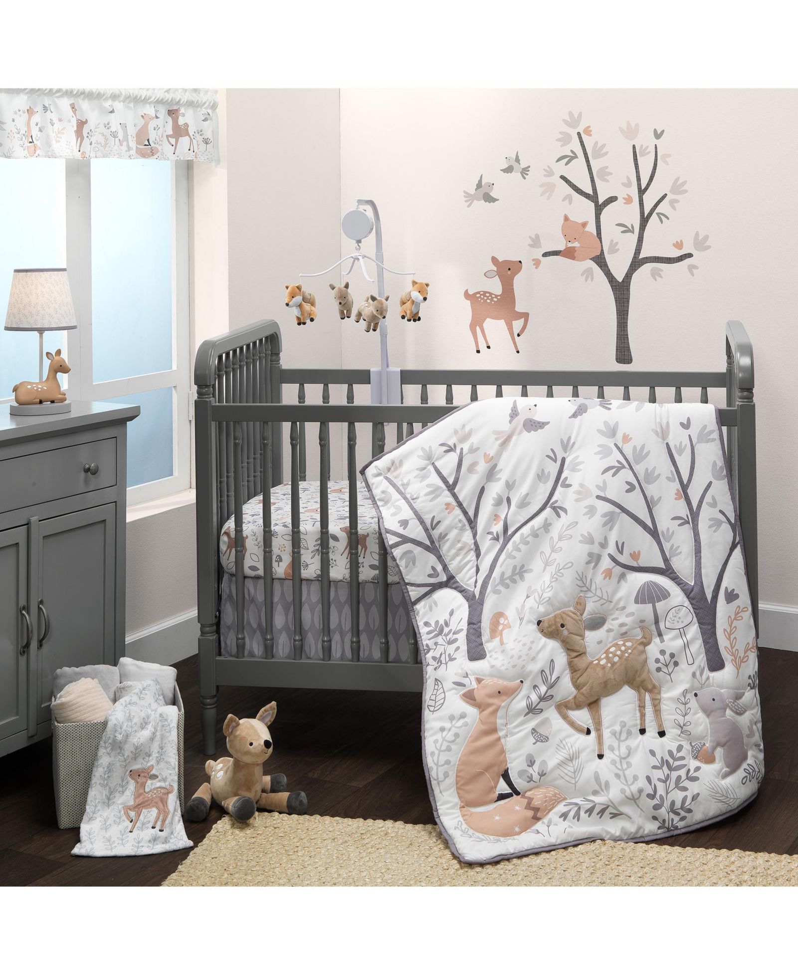 Bedtime Originals Набор постельного белья для детской кроватки, Gray