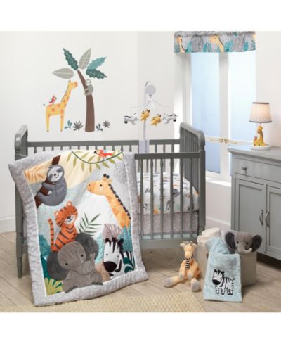 Bedtime Originals Mighty Jungle Animals комплект постельного белья для детской кроватки, 3 предмета