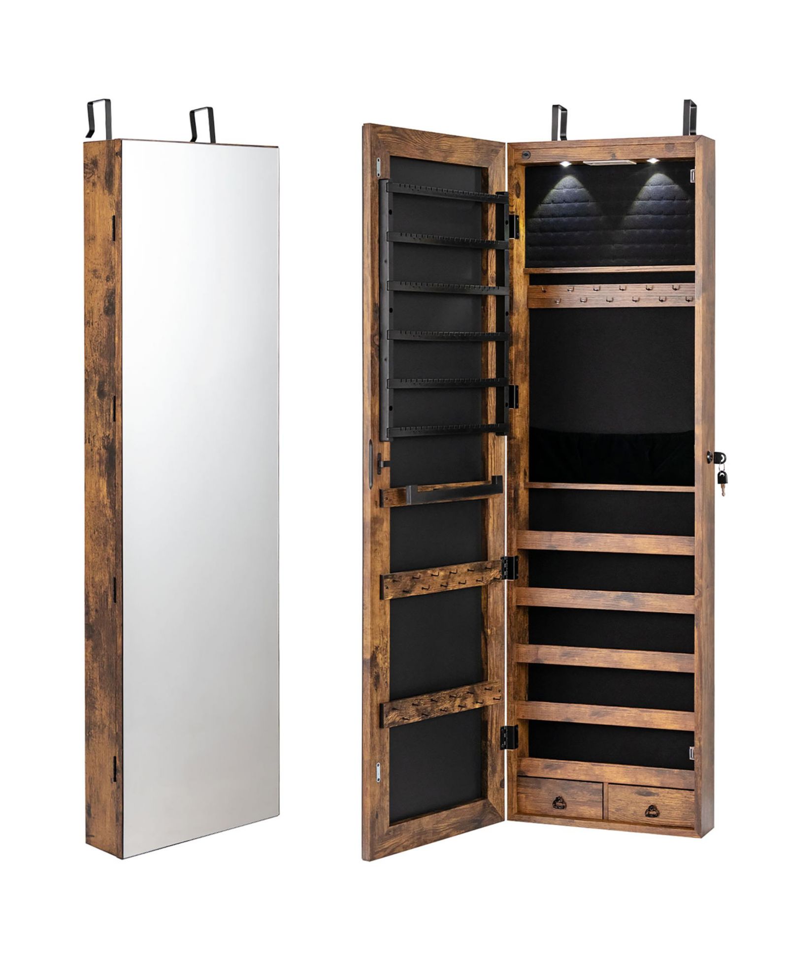 Mirrored Jewelry Cabinet Organizer for Kitchen Dining Room