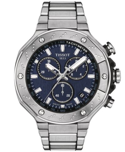 Мужские швейцарские часы Tissot T-Race с браслетом из нержавеющей стали, 45mm