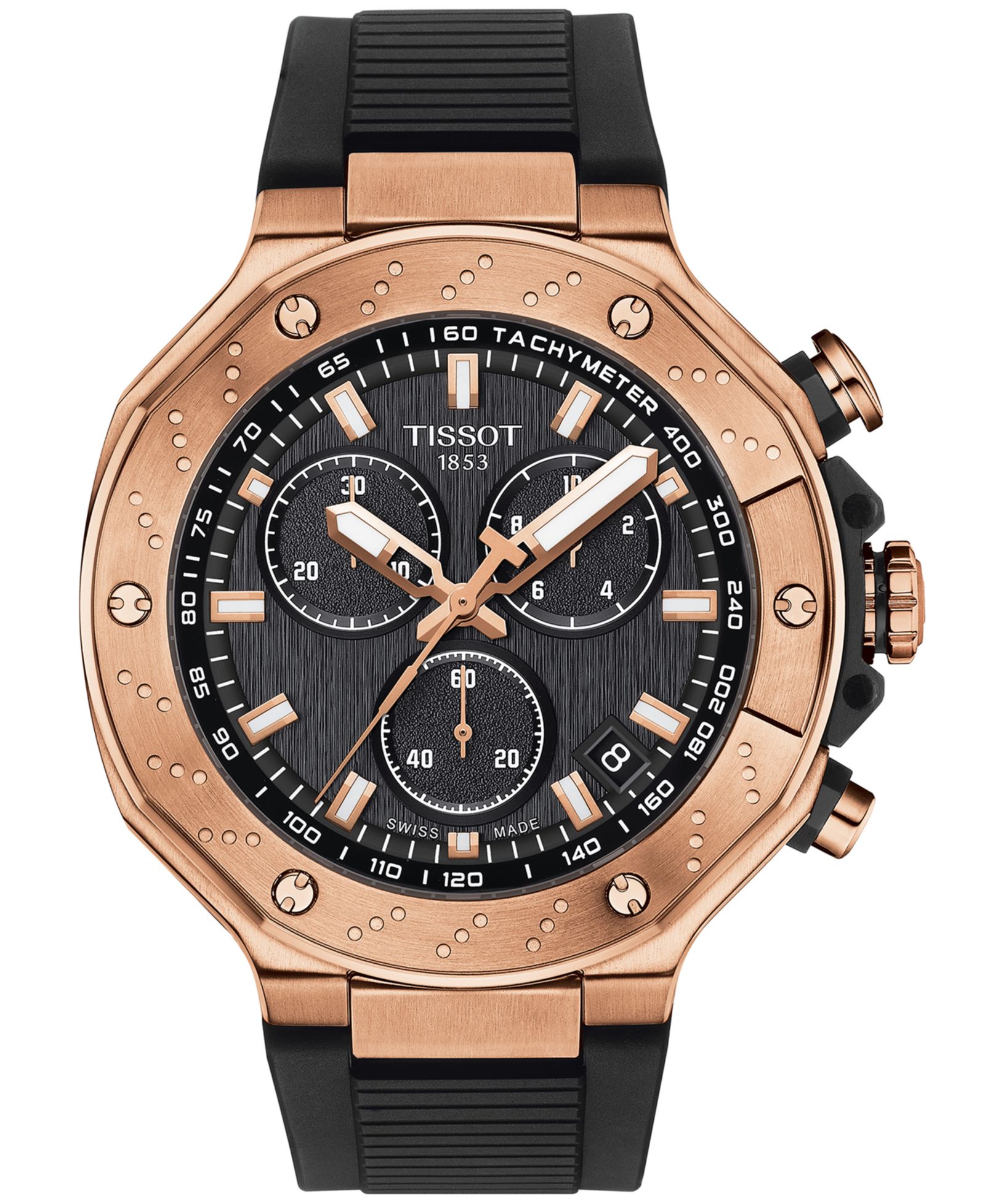Часы Tissot Men's Swiss Chronograph T-Race Black Strap 45mm