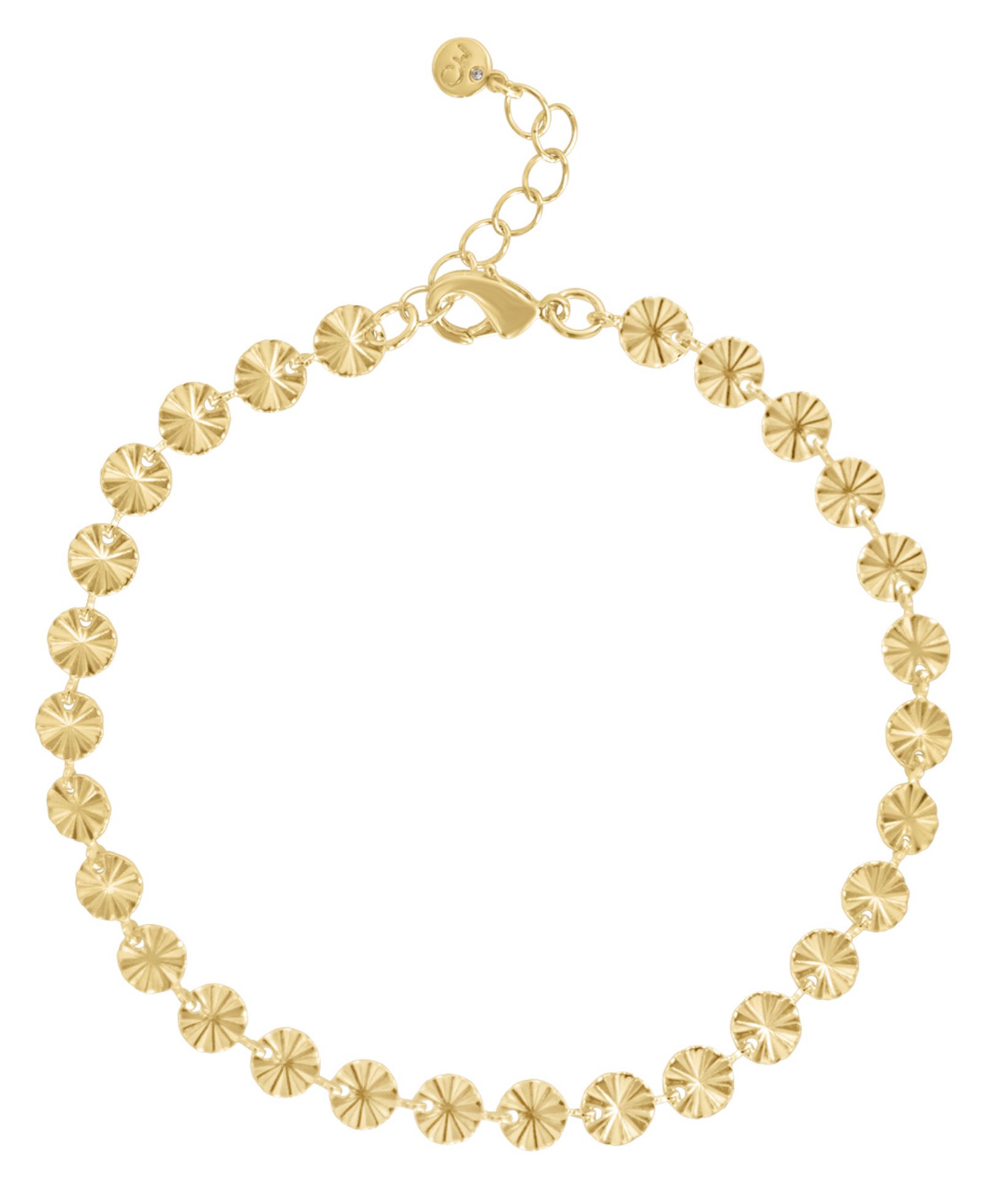 And Now This Fine Silver-Plated or 18K Gold-Plated Disc Anklet