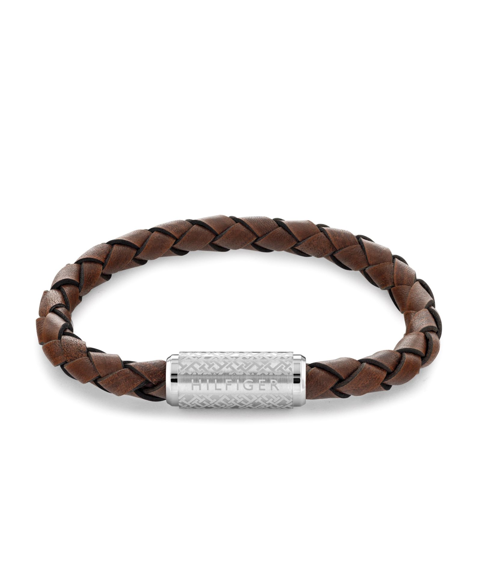 Мужской браслет Tommy Hilfiger Braided Brown Leather