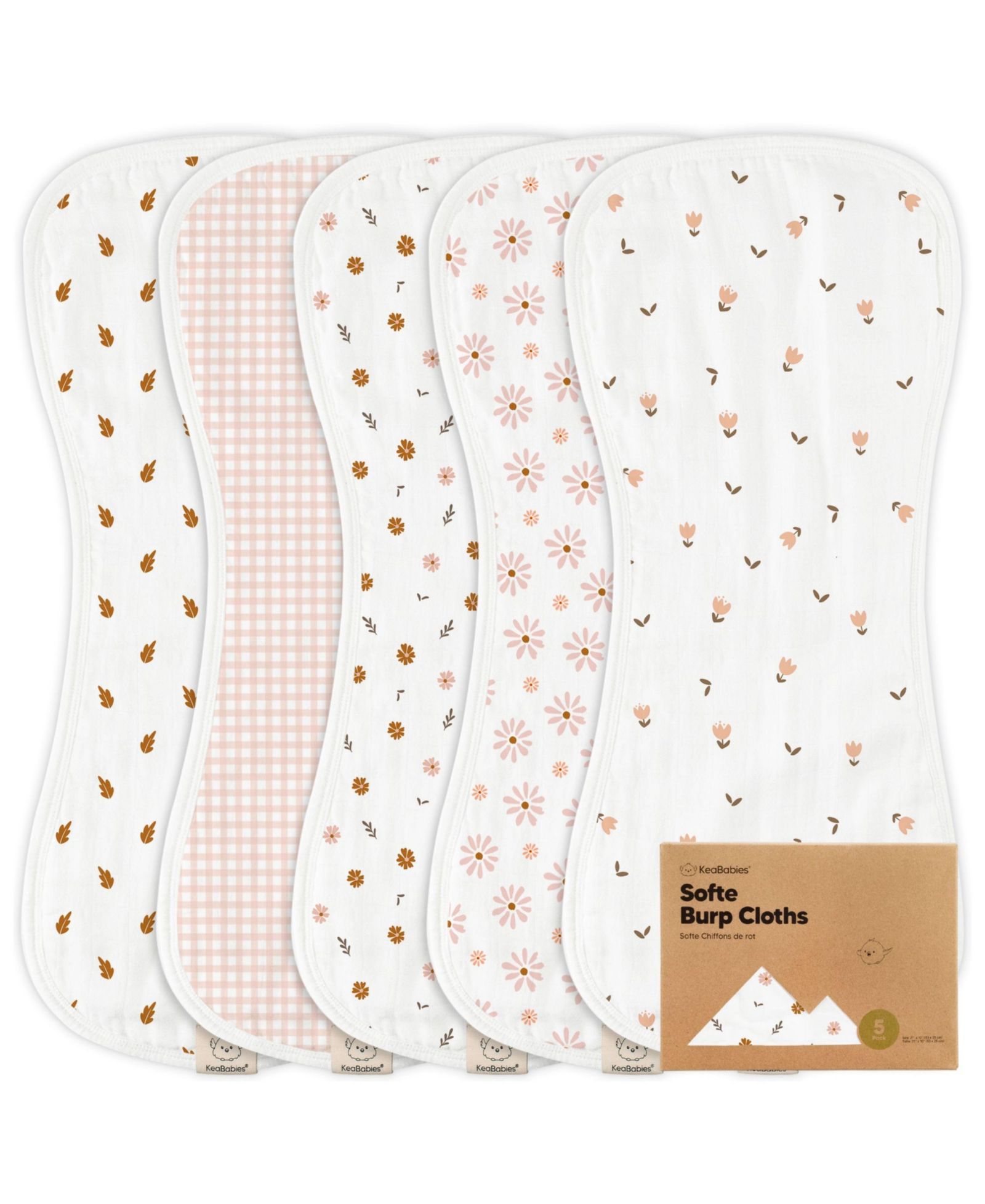 Муслиновые пеленки KeaBabies 5pk Softe, Organic