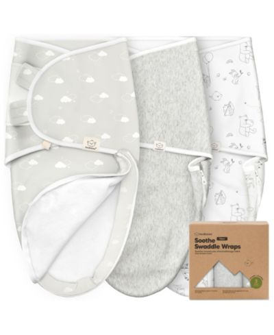 KeaBabies 3pk Soothe Zippy Baby Swaddles, Newborn Sleep Sacks, Zipper Swaddle, Wearable Swaddle Blanket