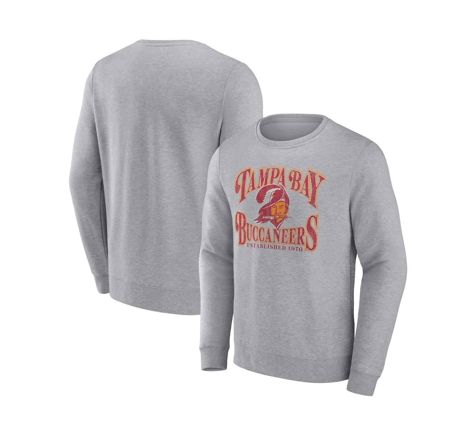 Мужской свитшот Fanatics Heathered Charcoal Tampa Bay Buccaneers Playability Pullover