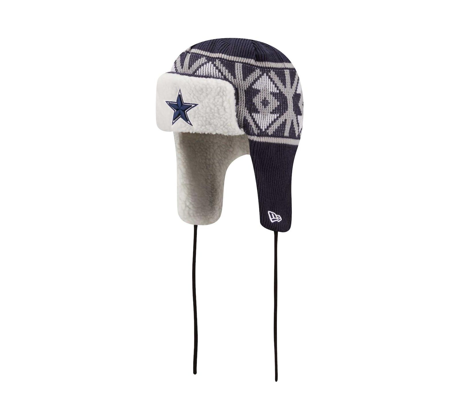 Men's New Era Navy Dallas Cowboys Knit Trapper Hat