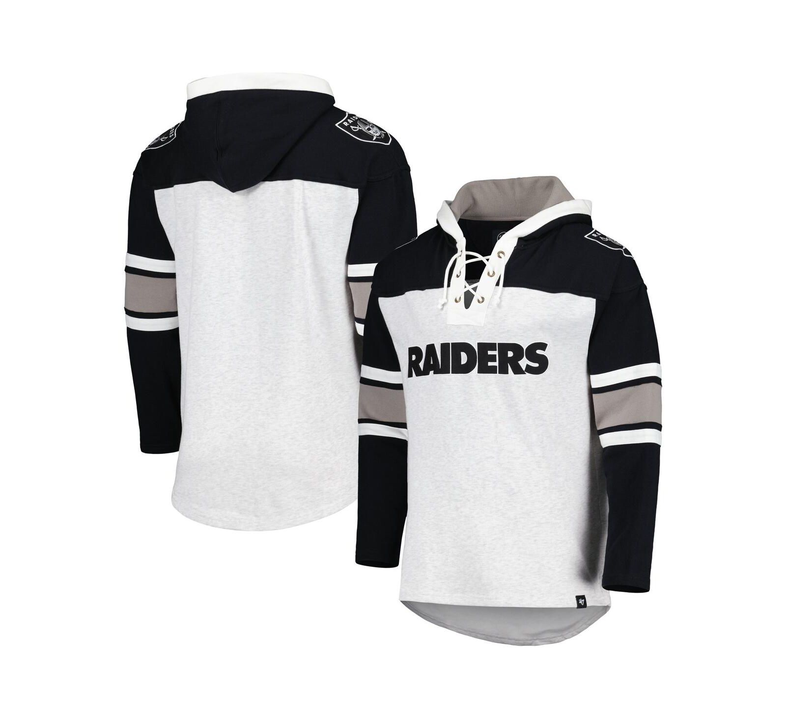 Мужское худи '47 Brand Las Vegas Raiders Heather Gray Gridiron