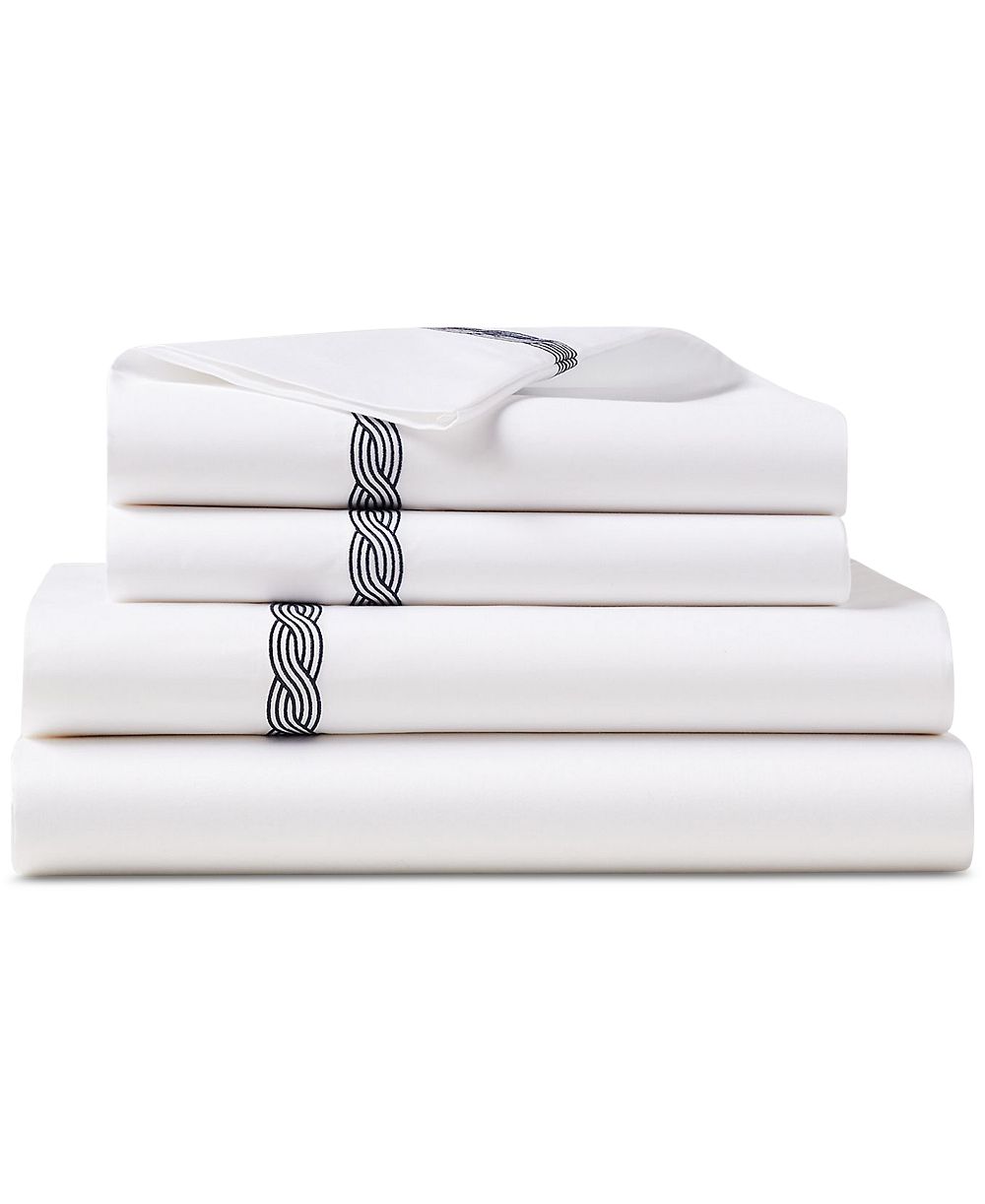 Lauren Ralph Lauren Spencer Cable Embroidery 4-Pc. Sheet Set, King