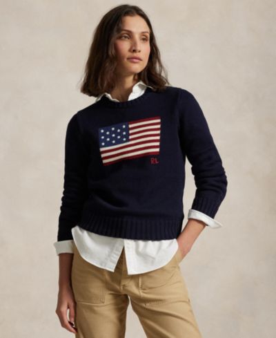 Polo Ralph Lauren Женский хлопковый джемпер с круглым вырезом