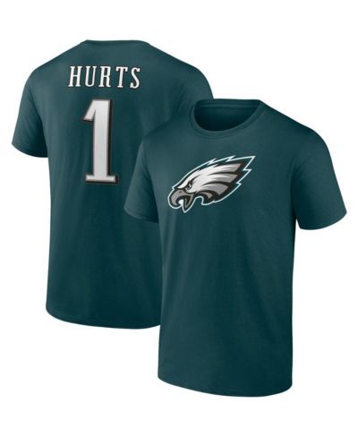 Мужской футболк Fanatics Jalen Hurts Philadelphia Eagles Player Icon Midnight Green