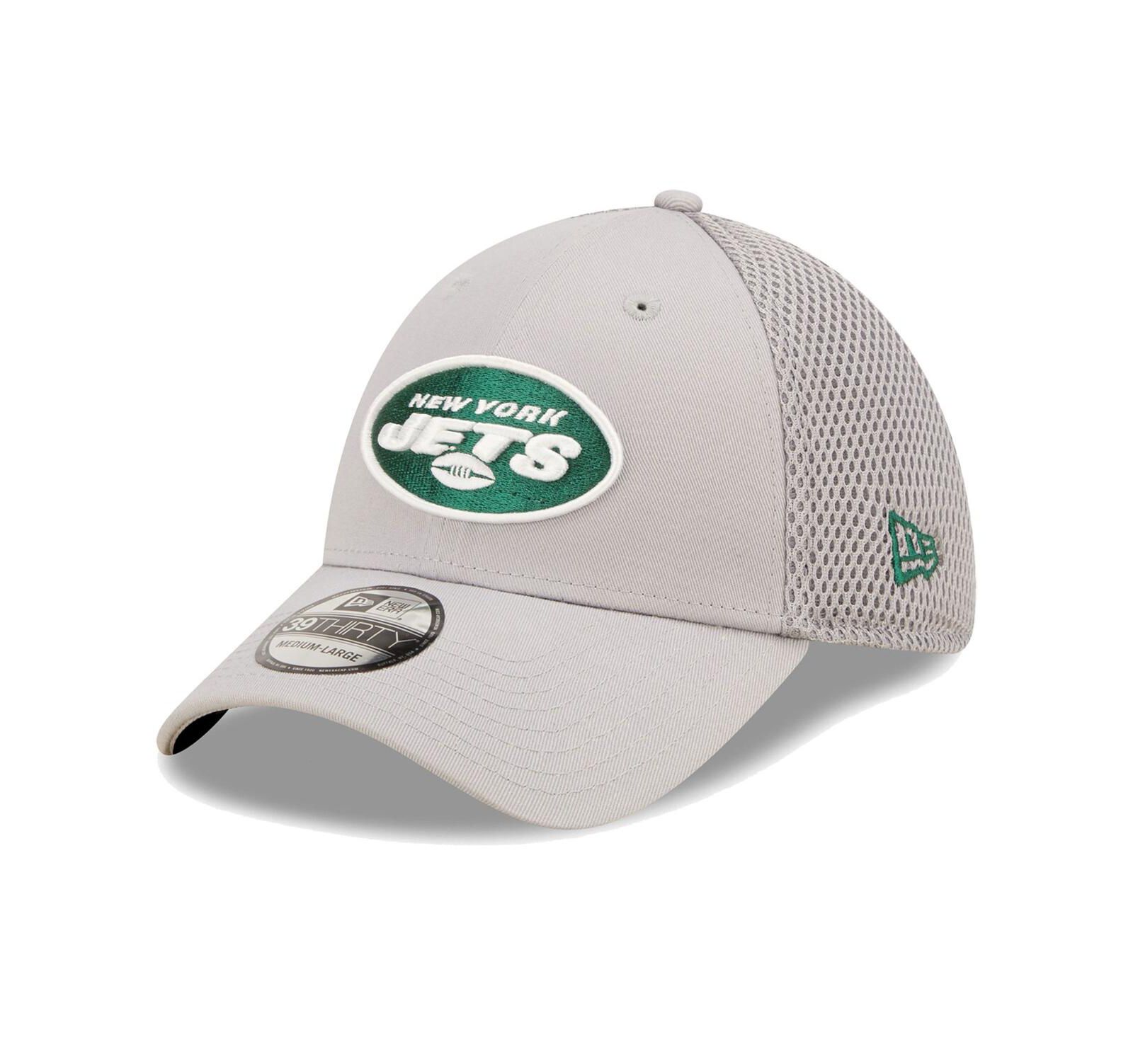 Men's New Era Gray New York Jets Team Neo 39Thirty Flex Hat