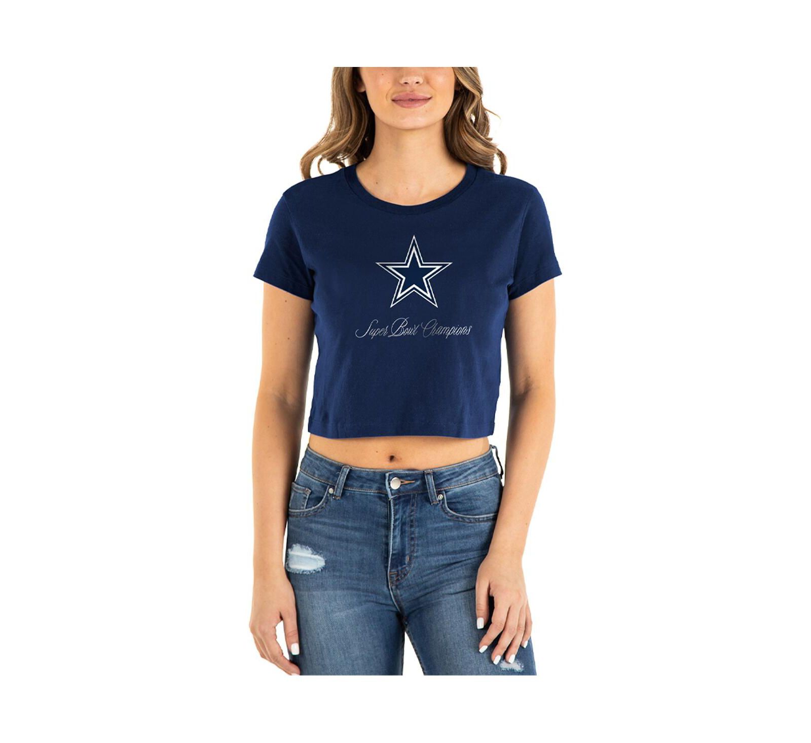 Футболка New Era Women's Navy Dallas Cowboys Historic Champs
