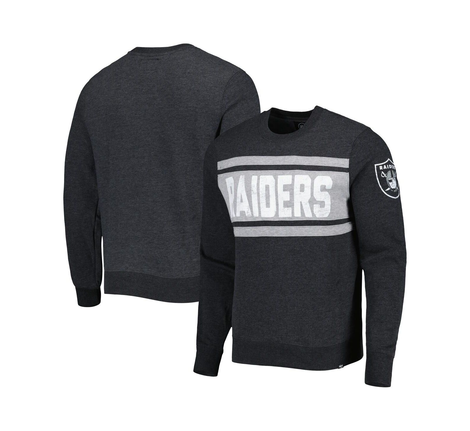 '47 Brand Мужской свитшот Las Vegas Raiders Bypass Tribeca, цвет Heathered Black