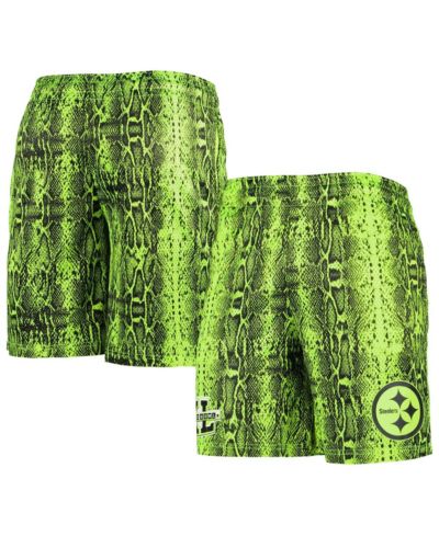 Мужские летние шорты New Era Pittsburgh Steelers Neon Green Pop