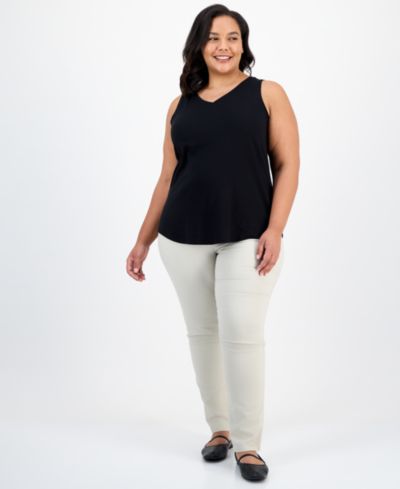 Style & Co Plus Size V-Neck Tank, Created for Macy's
