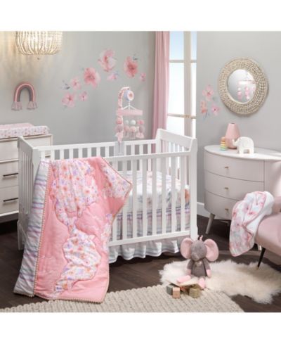 Детский комплект постельного белья Lambs & Ivy Pink Floral, 4 предмета