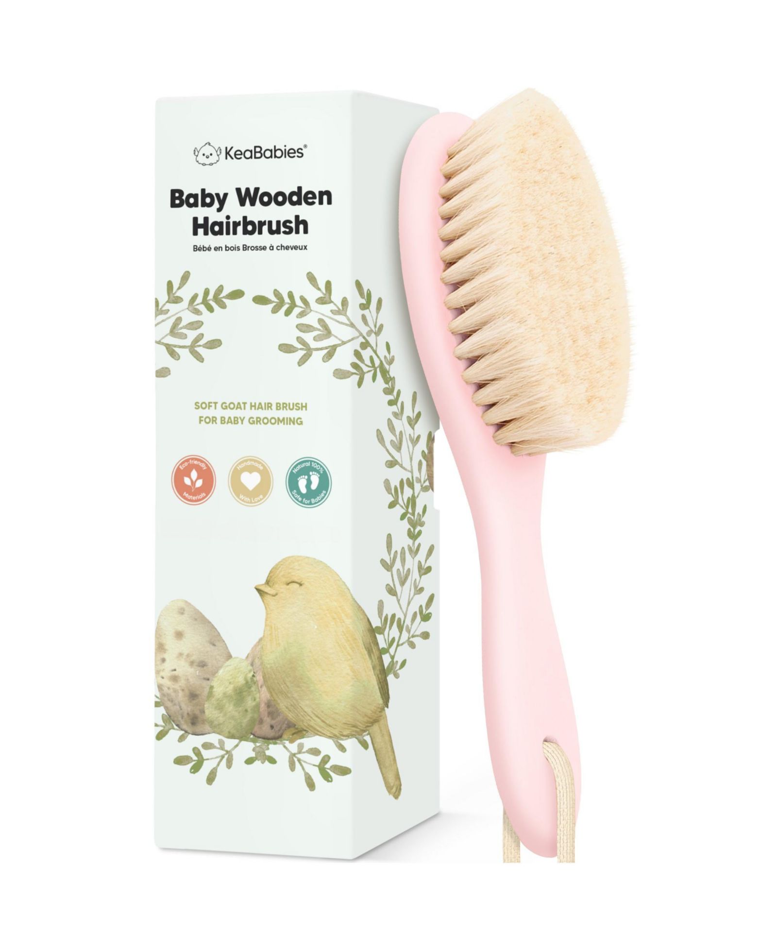 KeaBabies Baby Hair Brush, Oval Cradle Cap Brush, Soft Baby Brush for Infant, Newborn Hairbrush for Girls, Boys, Baby Scalp Brush