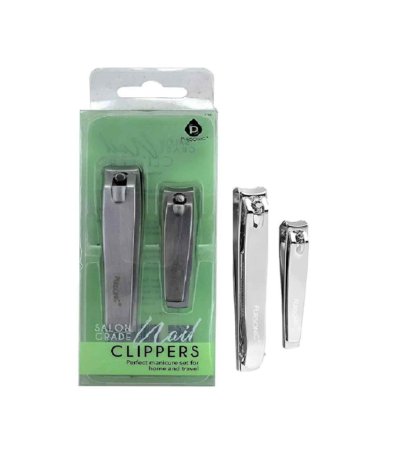 Pursonic Salon Grade Premium 2 Pack Nail Clippers