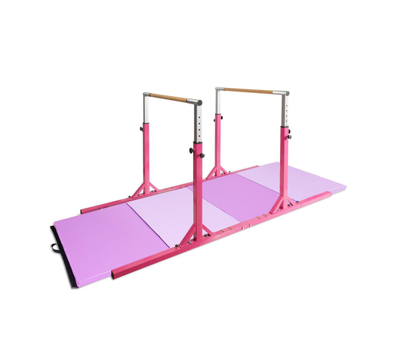 Kids Gymnastics Parallel Bars Double Horizontal Bars Adjustable
