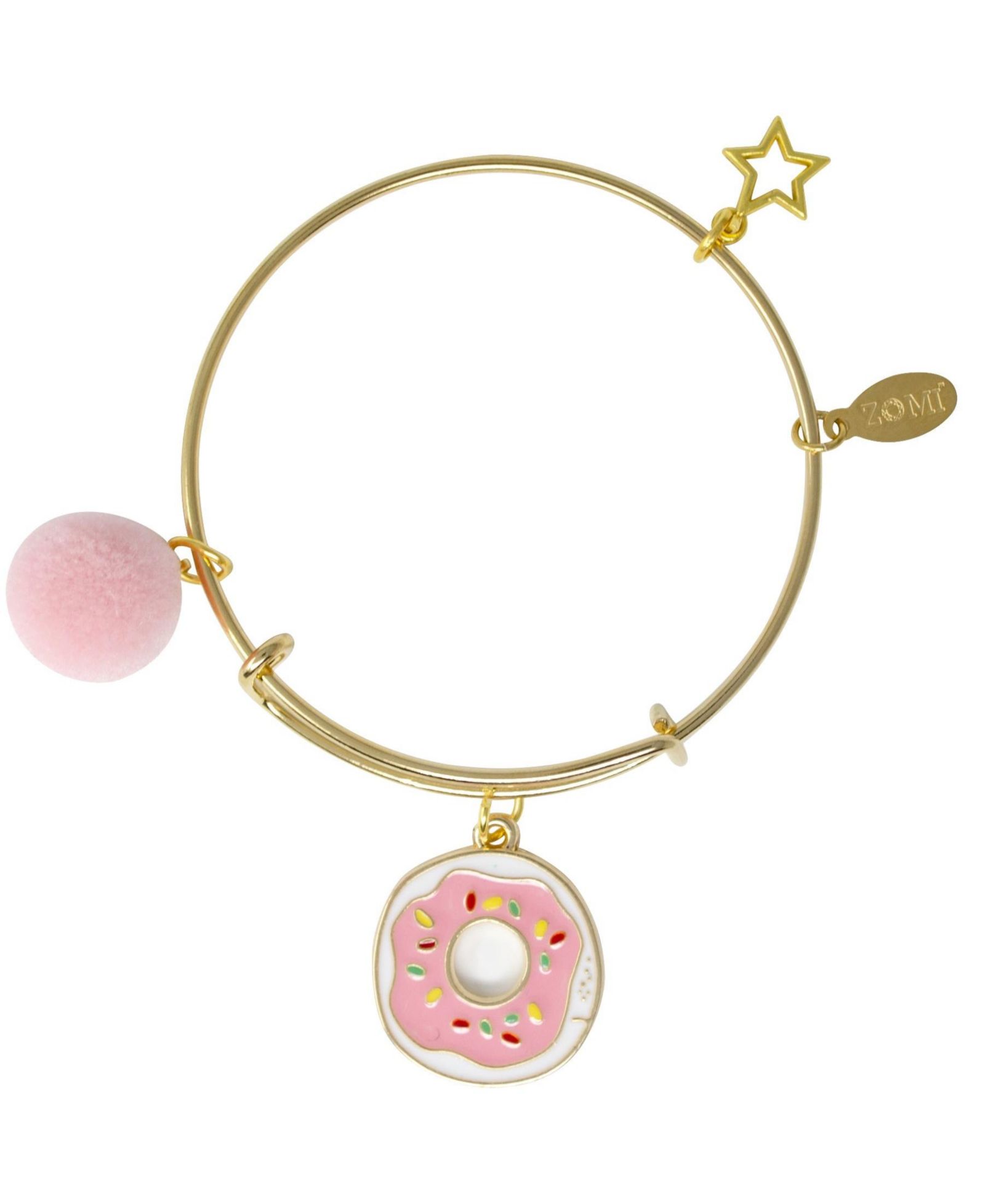 Золотой браслет ZOMI GEMS Donut Gold Bangle Bracelet для девочек