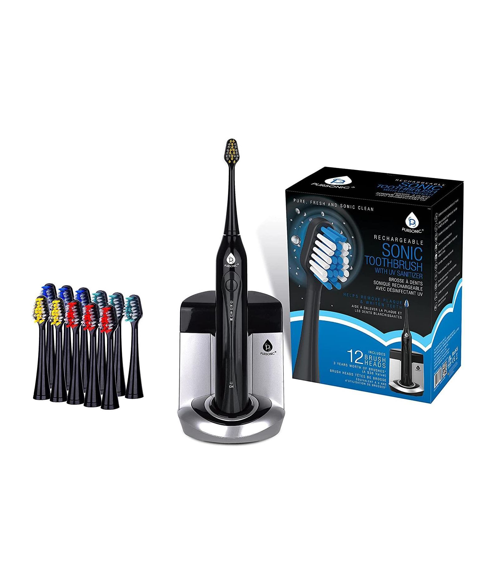 Pursonic Deluxe Plus Electric Rechargeable Toothbrush с UV sanitizer