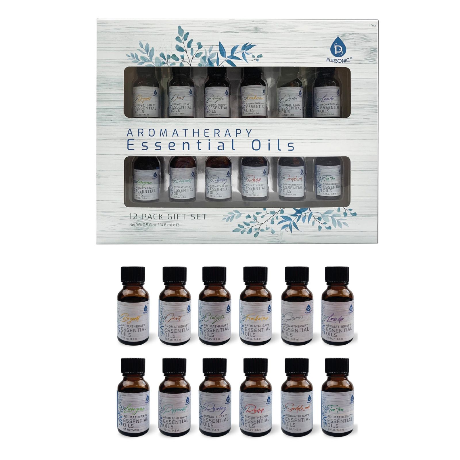 Pursonic 12 Pack of Aromatherapy Essential Oils