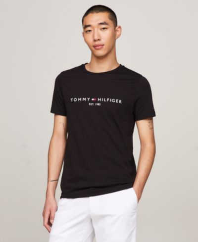 Tommy Hilfiger Men's Embroidered Logo Regular-Fit Crewneck T-Shirt