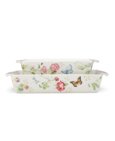 Набор из 2 прямоугольных пекарей Lenox Butterfly Meadow