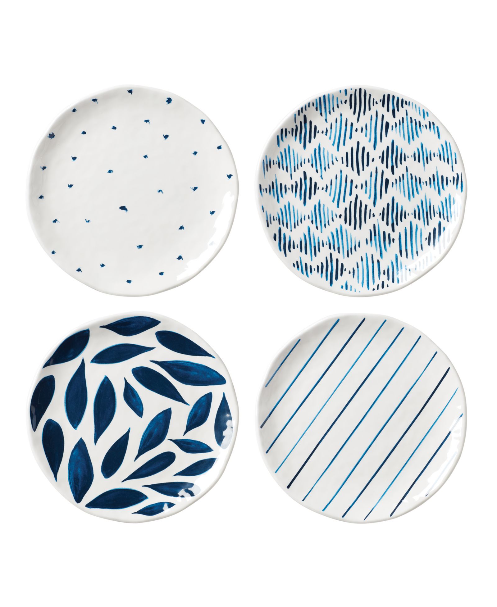 Lenox Blue Bay Melamine Assorted Accent Plates, Set of 4