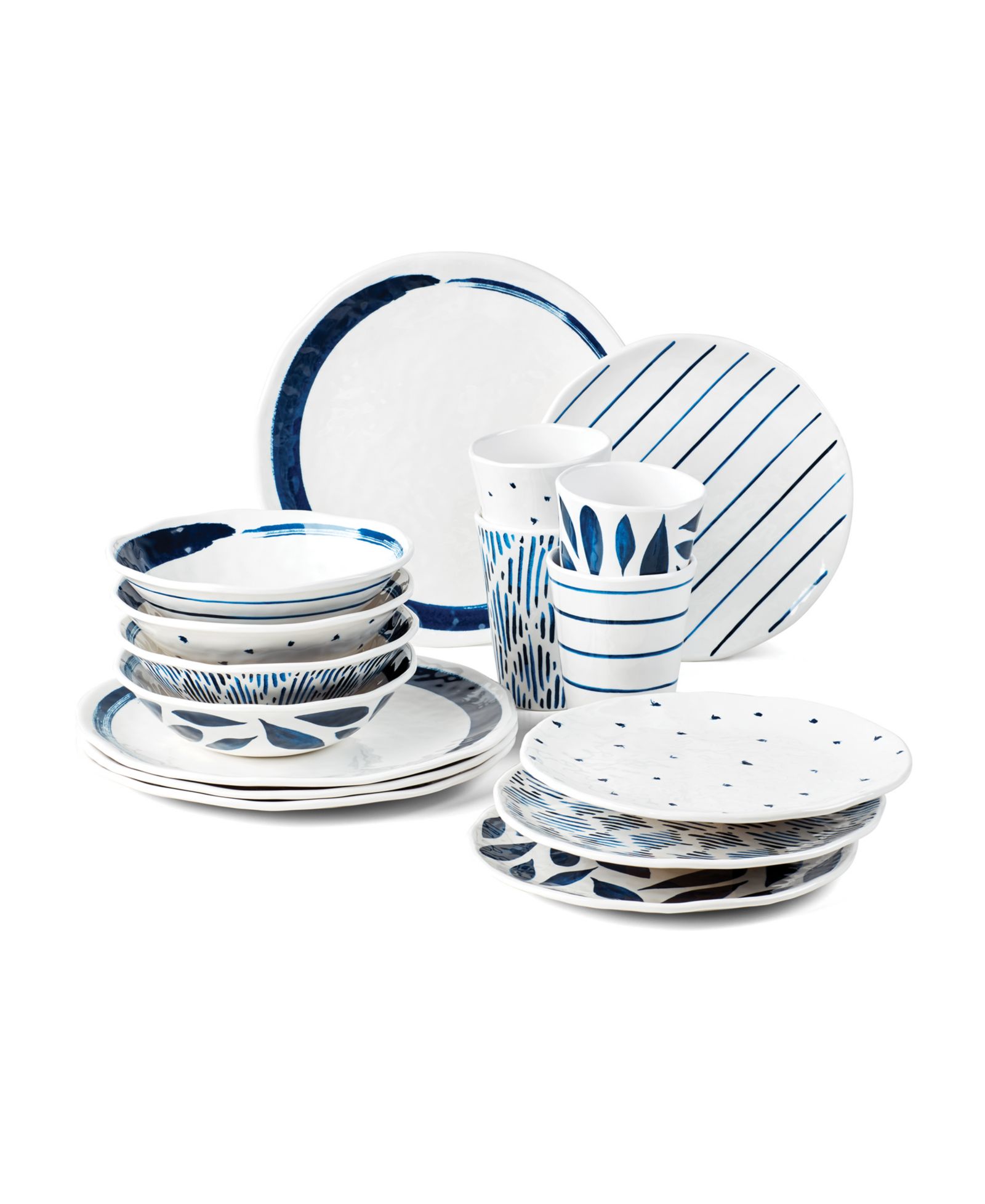 Lenox Blue Bay Melamine 16 Pc. Dinnerware Set, Service for 4