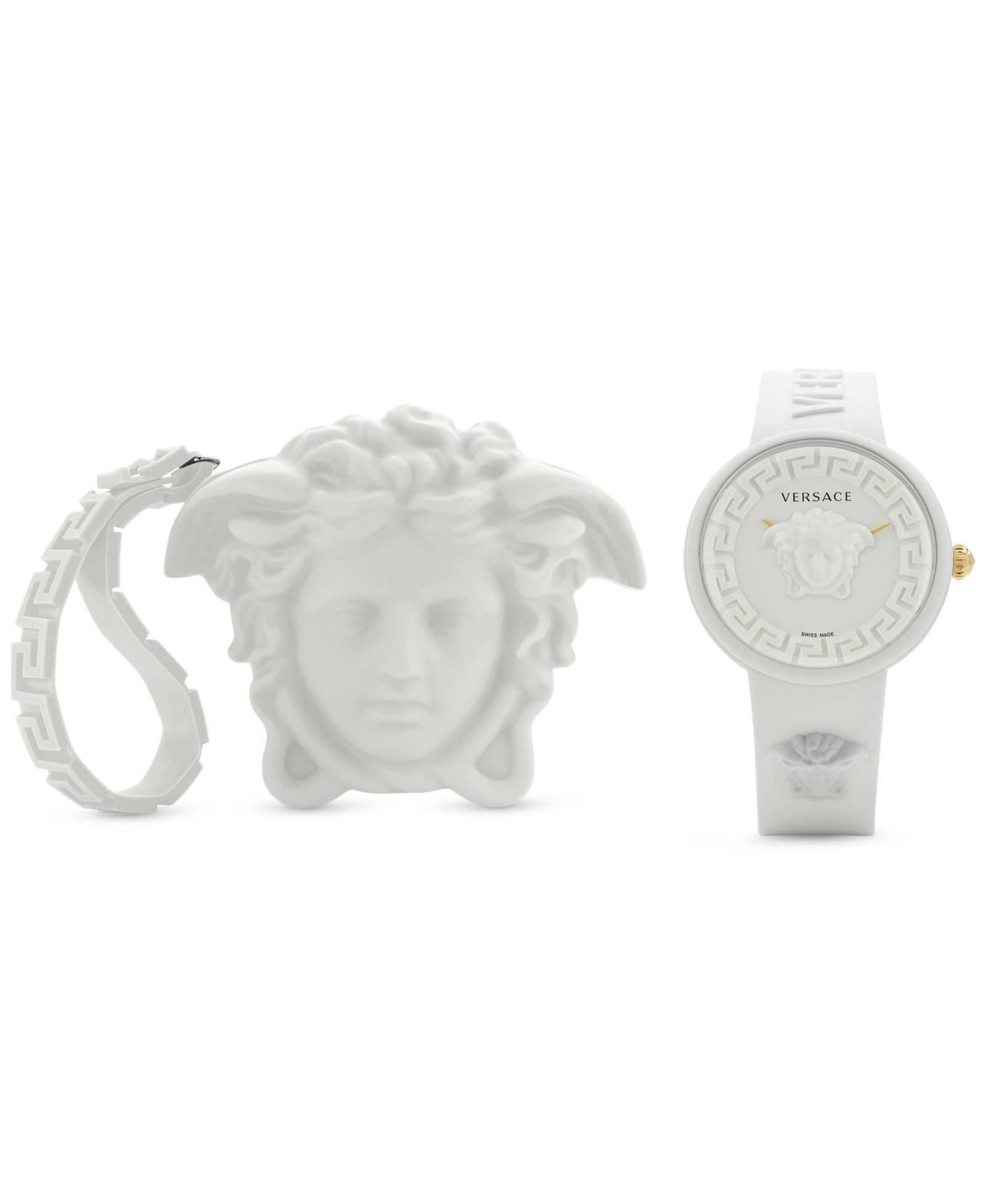 Женские часы Versace Swiss Medusa Pop White Silicone Strap 39mm