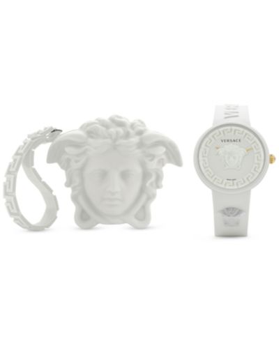 Женские часы Versace Swiss Medusa Pop White Silicone Strap 39mm