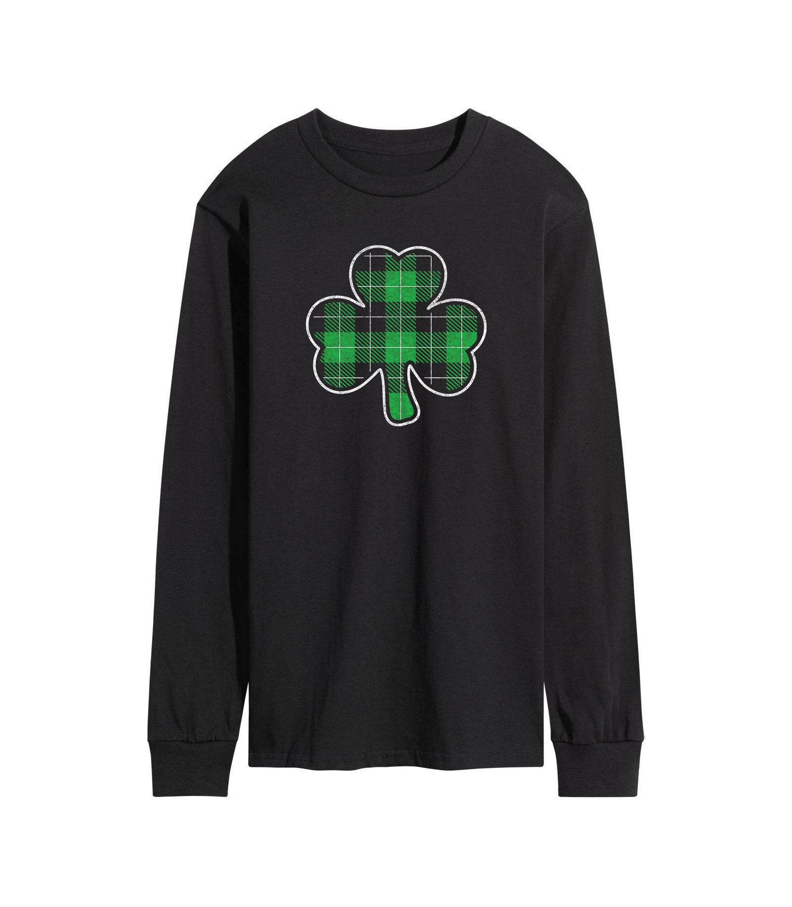 AIRWAVES Men's Plaid Clover Long Sleeves T-shirt