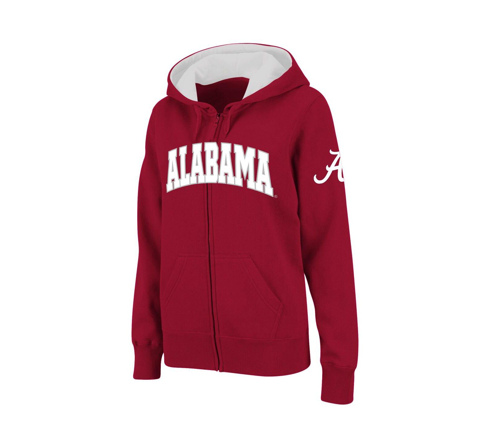 Женское худи Stadium Athletic Crimson Alabama Crimson Tide Arched Name Full-Zip