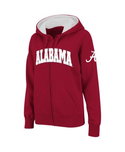 Women's Stadium Athletic Crimson Alabama Crimson Tide Arched Name Full-Zip Hoodie