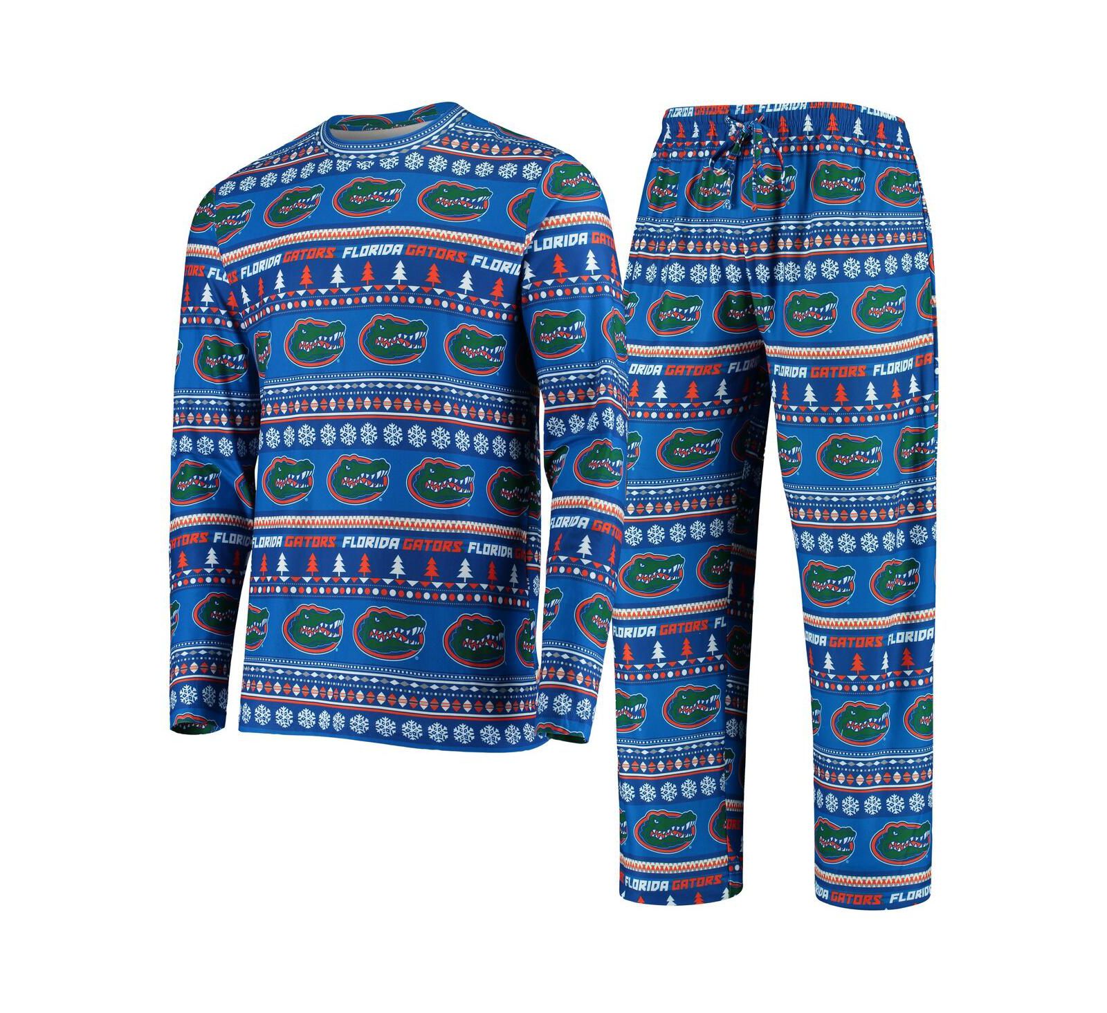 Men's Concepts Sport Royal Florida Gators Ugly Sweater Knit Long Sleeve Top and Pant Set
