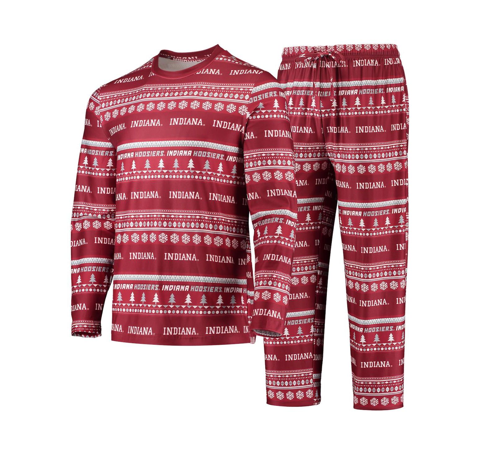 Мужской комплект для сна Concepts Sport Indiana Hoosiers: футболка с длинным рукавом и брюки