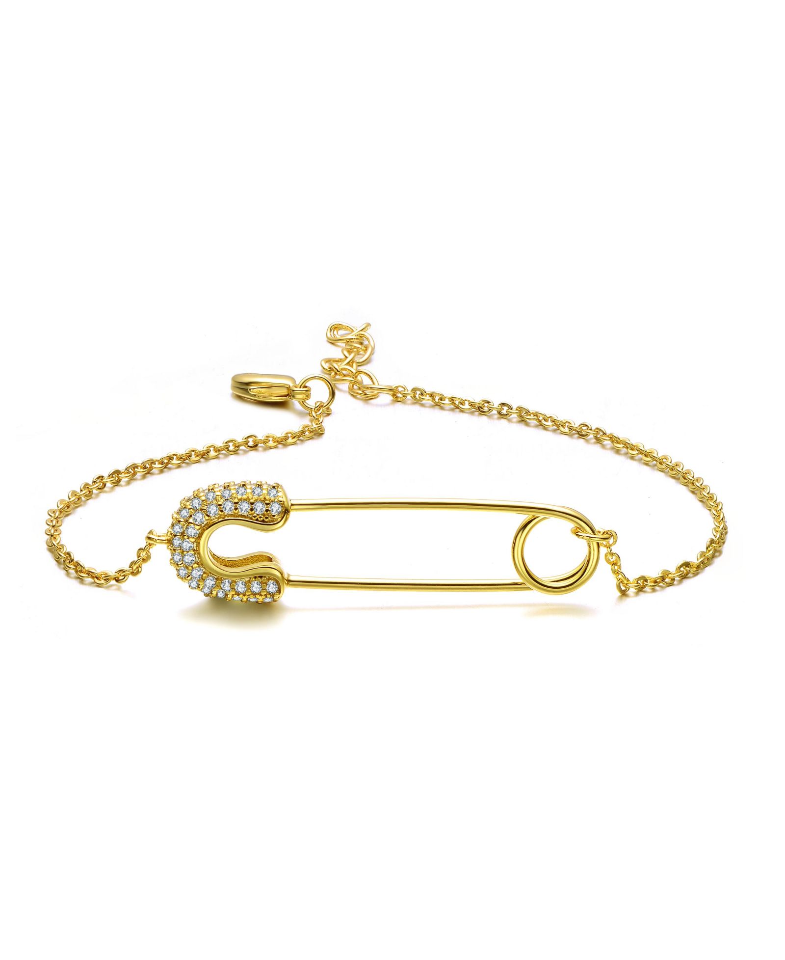 Genevive браслет с цирконием 14K Gold Plated для подростков