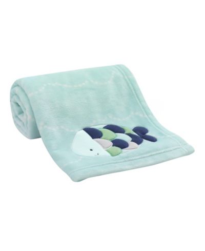 Lambs & Ivy Oceania Blue океанский детский плед из роскошного коралла, флис