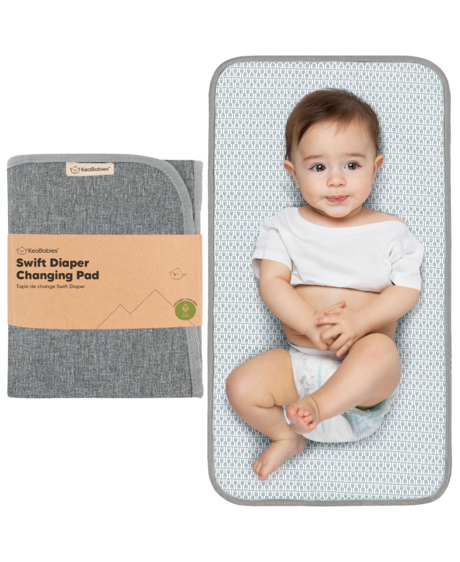 KeaBabies Swift коврик для пеленания, портативный водонепроницаемый