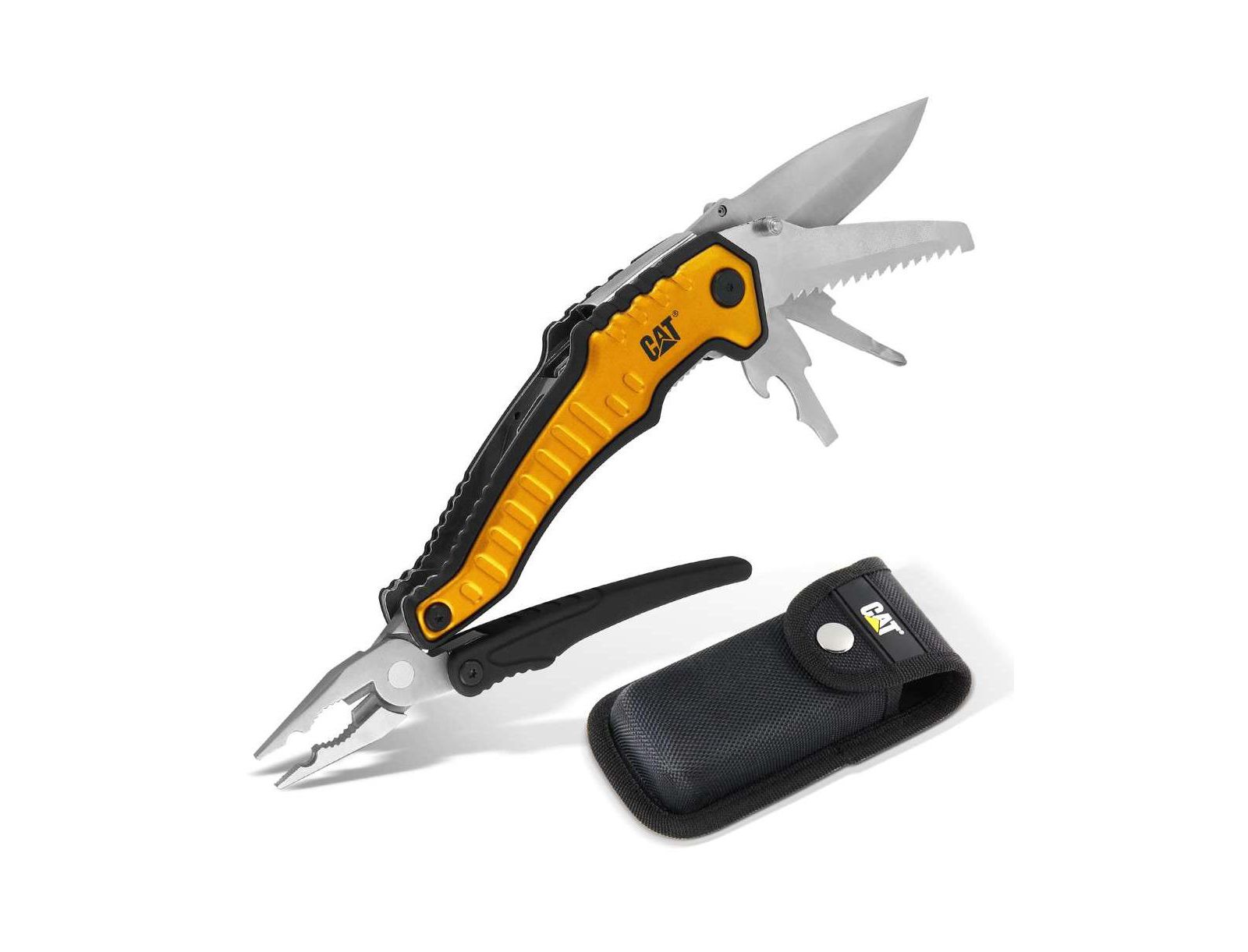 Cat XL 9-in-1 Multifunction Knife and Pliers Tool with Pouch
