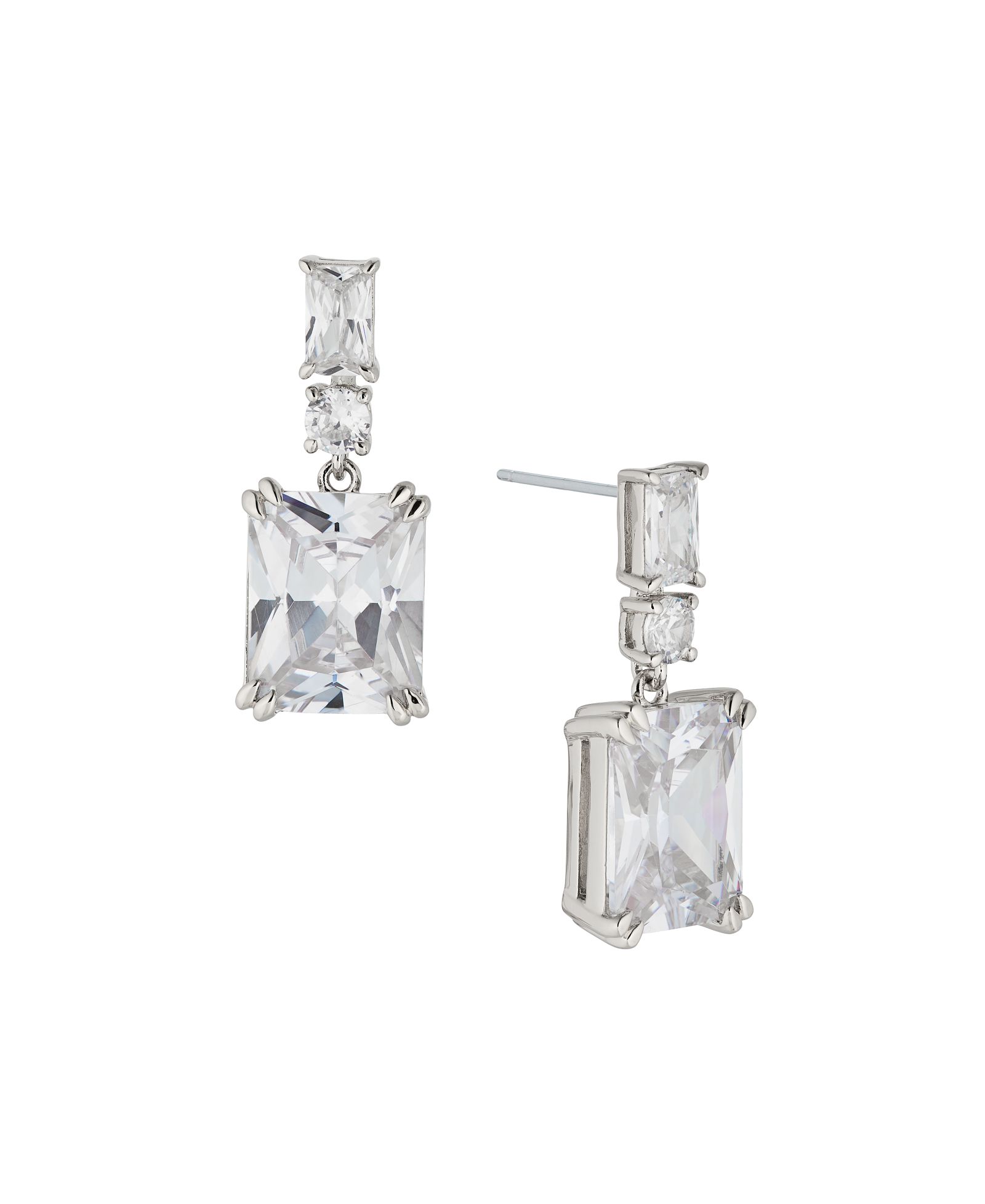 Серьги Eliot Danori Cubic Zirconia Emerald Shape Drop