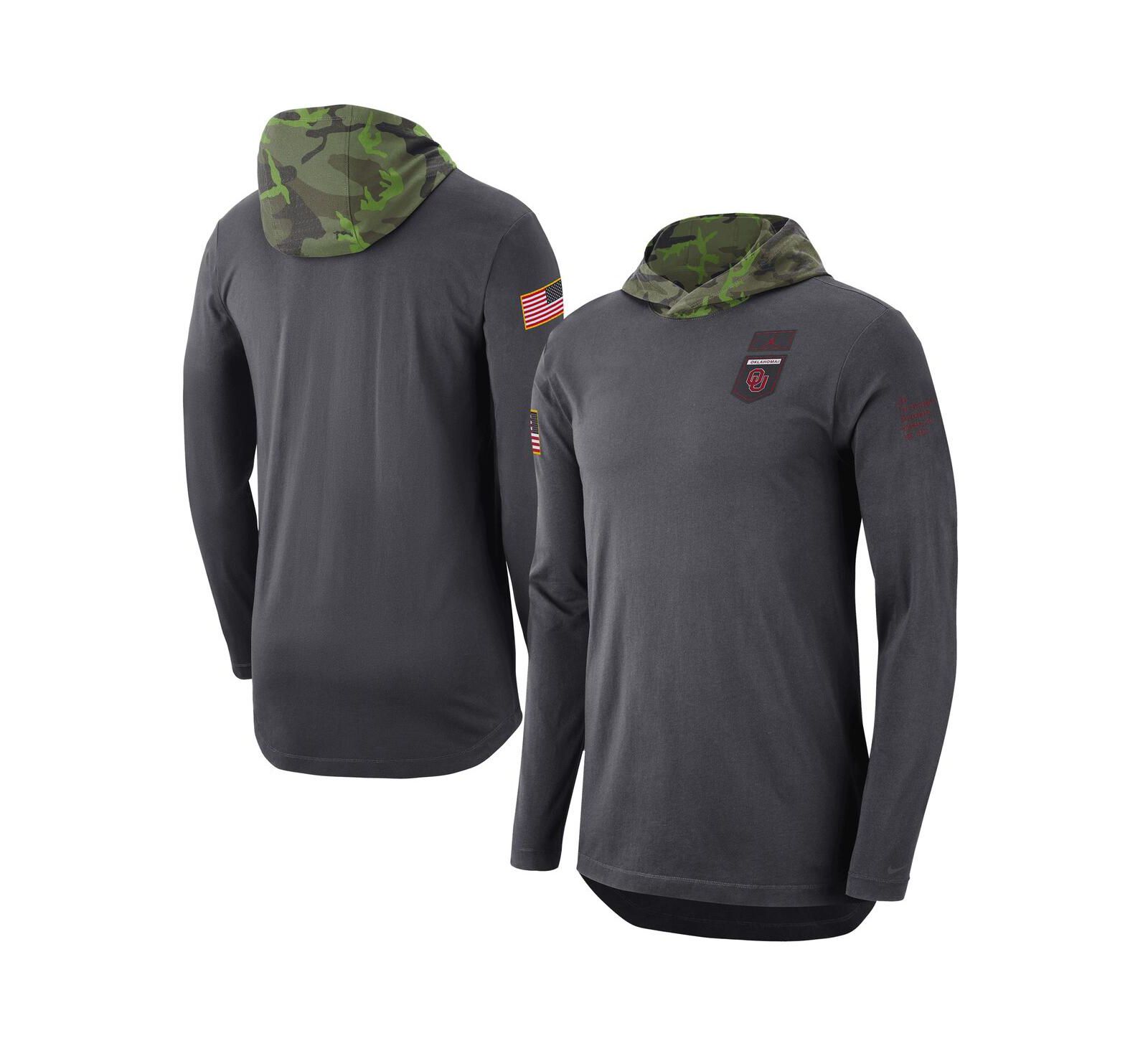 Мужское худи Jordan Anthracite Oklahoma Sooners с длинным рукавом