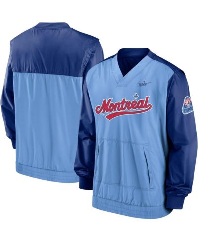 Мужской джемпер Nike Royal, Light Blue Montreal Expos Cooperstown Collection V-Neck Pullover