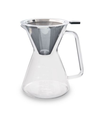 London Sip Glass Pour Over Carafe with Filter, 600ml