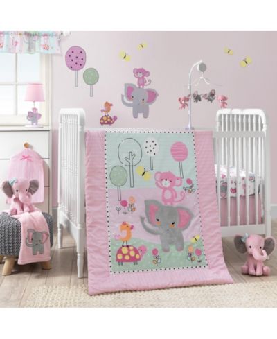 Bedtime Originals комплект постельного белья для детской кроватки 3-Piece Elephant & Monkey
