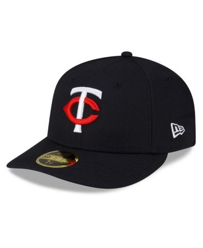 Мужская кепка New Era Navy Minnesota Twins 2023 Authentic Collection Low Profile Home 59FIFTY Fitted