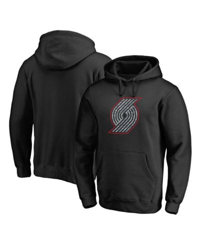 Мужское худи Fanatics Black Portland Trail Blazers Static Logo Pullover